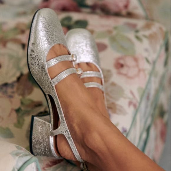 Sezane Shoes - Sézane RARE NIB Paula Babies in Silver Size 37/US 6.5